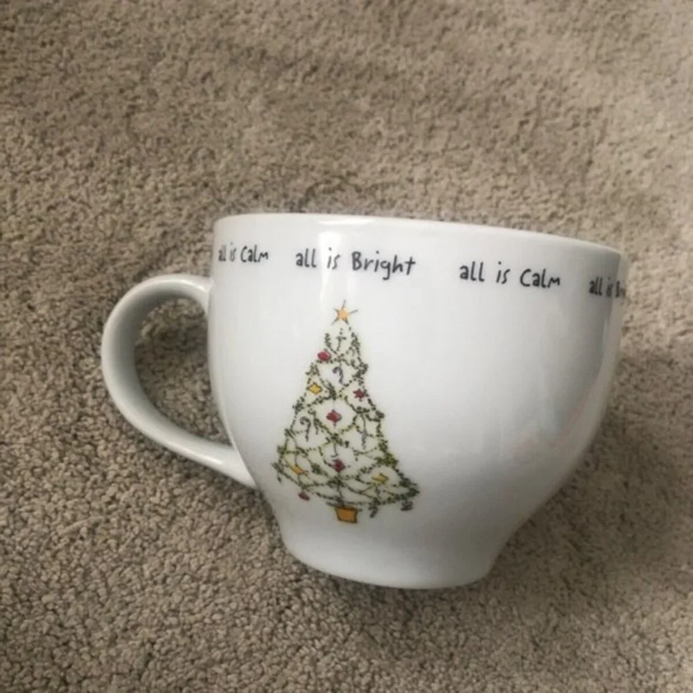 Pottery Barn Holiday Cheer Christmas Tree Coffee Mug‎
